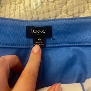 J.crew wide leg chino full length pants in blue